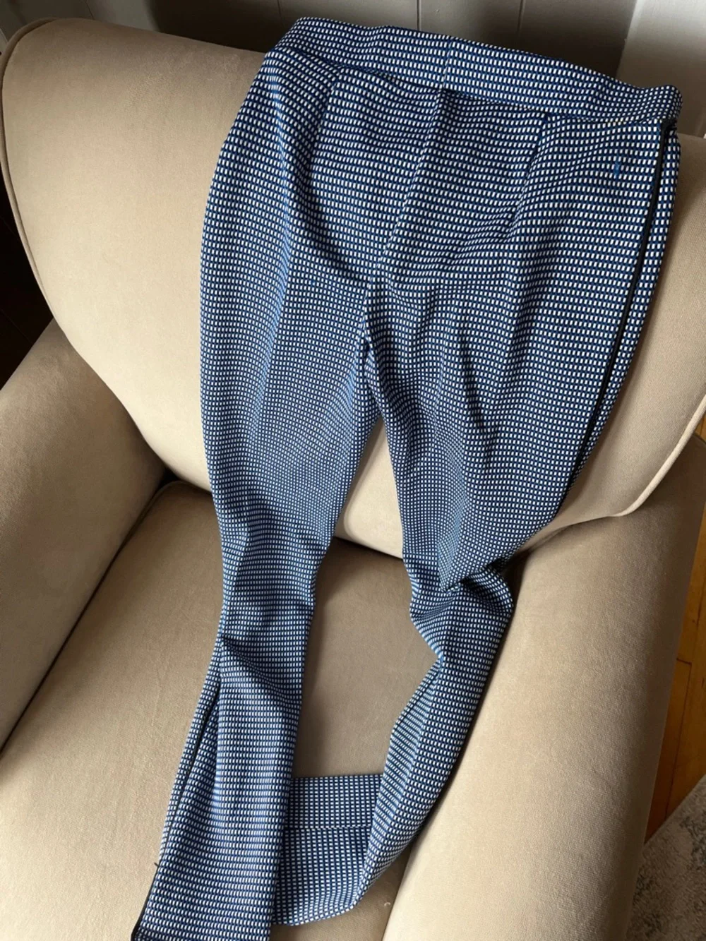 Zara Black and Blue Textured Pant & Top Set - Sold together - Picture 4 of 5